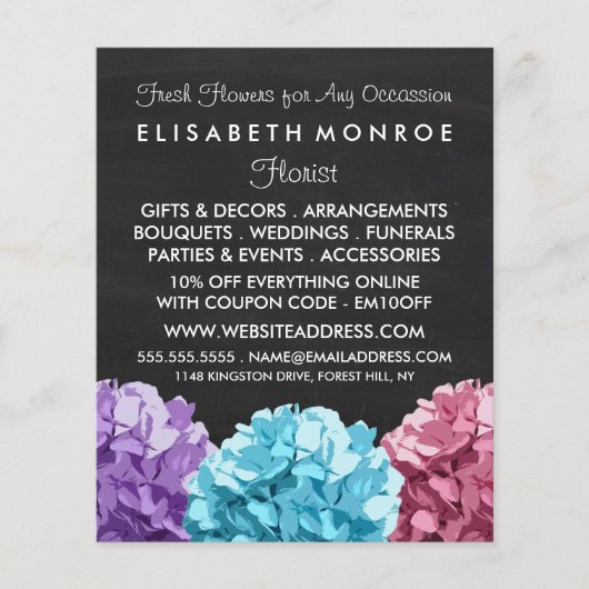 Paarse, blauwe en roze brandkranen flyer (Voorkant)