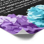 Paarse, blauwe en roze brandkranen poster (Hoek)