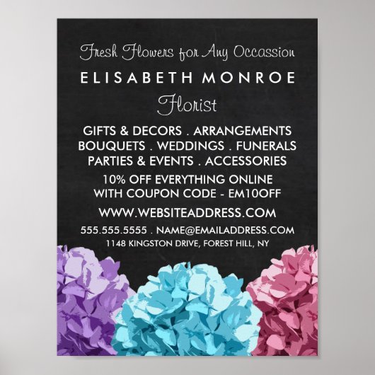 Paarse, blauwe en roze brandkranen poster (Voorkant)