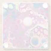 Paarse, blauwe en roze digitale moderne Abstracte Glazen Onderzetter (Achterkant)