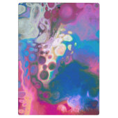 Paarse, blauwe en roze digitale moderne Abstracte Klembord (Achterkant)