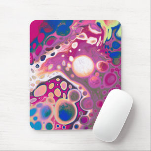 Paarse, blauwe en roze digitale moderne Abstracte Muismat