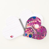 Paarse, blauwe en roze digitale moderne Abstracte Notitieboek (Binnen)