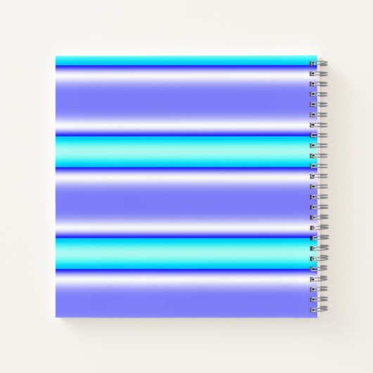 Paarse Blauwe en Witte Strepen Dankbaarheidsjourna Notitieboek (Achterkant)