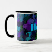 Paarse, Blauwe en Zwarte Abstract Mok (Links)