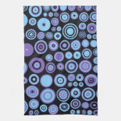  Paarse Blauwe en Zwarte Fifes Abstracte Kunst Theedoek (Verticaal)