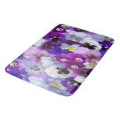 Paarse Blauwe Floral Pansy Flowers Badmat (Gekanteld)