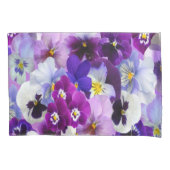 Paarse Blauwe Floral Pansy Flowers Kussensloop (Voorkant-Links)