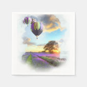 Paarse Blauwe Floral Servet (Voorkant)