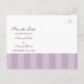 Paarse Blauwe Foto Sla de datum bruiloft Briefkaar Aankondigingskaart (Achterkant)