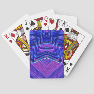 Paarse Blauwe Fractal Ontwerppatroon ~ Pokerkaarten