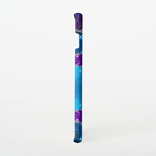 Paarse, blauwe, gemarmerde galaxy Agate & Silver G Samsung Galaxy Hoesje (Rechterkant)