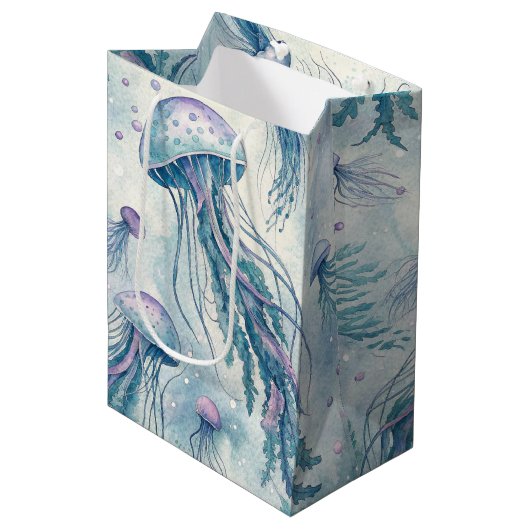 PAARSE & BLAUWE GOLVENDE KWAL MEDIUM CADEAUZAKJE (Voorkant Gekanteld)
