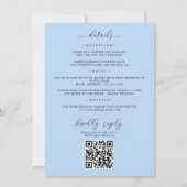 Paarse Blauwe Gouden Bloemen Alles In 1 QR Code Br Kaart (Achterkant)