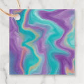 Paarse, blauwe, gouden en Blauwgroen zwenken Bedankjes Labels (Voorkant)