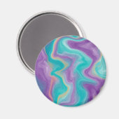 Paarse, blauwe, gouden en Blauwgroen zwenken met v Magneet (Voorkant / Achterkant)