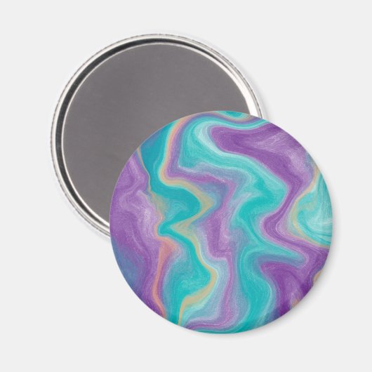 Paarse, blauwe, gouden en Blauwgroen zwenken met v Magneet (Voorkant / Achterkant)