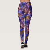 Paarse Blauwe Gouden Zeemeermin Schalen Fantasy Pa Leggings (Achterkant)