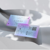 Paarse Blauwe Gradient Trendy Bewerkbaar Visitekaa Visitekaartje