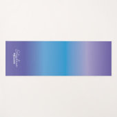 Paarse-Blauwe Gradient Yoga Mat met Aangepaste Naa (Voorkant (horizontaal))