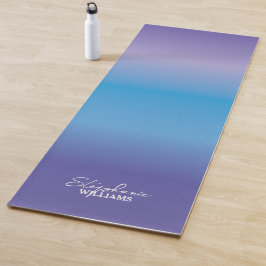 Paarse-Blauwe Gradient Yoga Mat met Aangepaste Naa