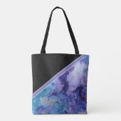 Paarse, Blauwe, Grijze Waterverf Gepersonaliseerd Tote Bag (Achterkant)