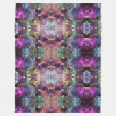 Paarse blauwe groene roze zwarte nebula kunst fleece deken (Voorkant)
