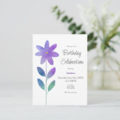 Paarse blauwe groene Waterverf ventilator Kaart (Staand voorkant)