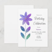 Paarse blauwe groene Waterverf ventilator Kaart (Voorkant / Achterkant)