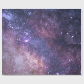 Paarse blauwe hemel Galaxy Sterrennacht Stars Mode Cadeaupapier (Vlak)