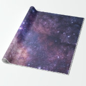 Paarse blauwe hemel Galaxy Sterrennacht Stars Mode Cadeaupapier (Uitgerold)