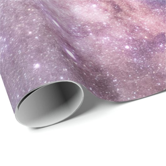 Paarse blauwe hemel Galaxy Sterrennacht Stars Mode Cadeaupapier (Rol Hoek)