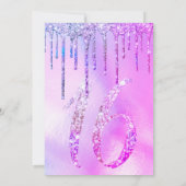 Paarse blauwe holografische Glitter-schijven 16 Kaart (Achterkant)