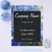 Paarse Blauwe Hortensia Boeketten Flyer (Enkel)