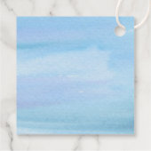 Paarse blauwe hortensia waterverf bloemige bruilof bedankjes labels (Achterkant)