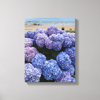 Paarse, Blauwe Hydrangea Verpakt Canvas