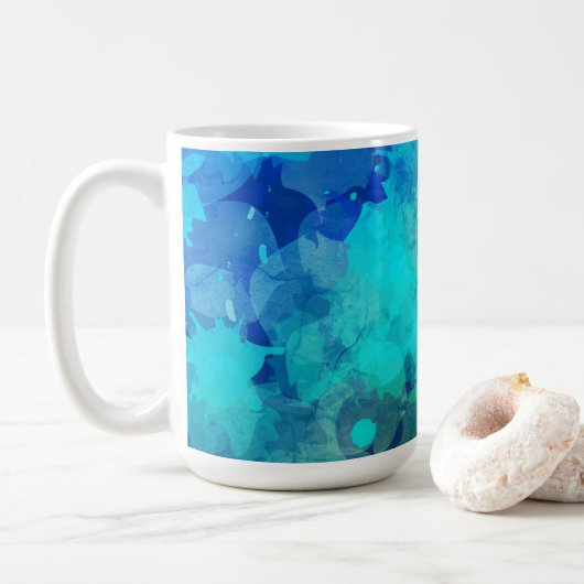 Paarse Blauwe Inkt Koffiemok (Met donut)