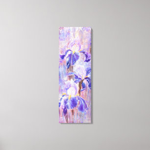 Paarse Blauwe Iris Bloemen Canvasprint - Schilderi Canvas Afdruk