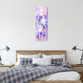 Paarse Blauwe Iris Bloemen Canvasprint - Schilderi Canvas Afdruk (Insitu (Slaapkamer))