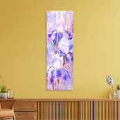 Paarse Blauwe Iris Bloemen Canvasprint - Schilderi Canvas Afdruk (Insitu (Woonkamer))