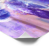 Paarse Blauwe Iris-bloemen - Oorspronkelijke schil Perfect Poster (Hoek)