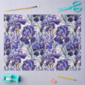 Paarse Blauwe Iris Decoupage Tissuepapier (Craft)