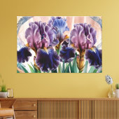 *~* Paarse BLAUWE IRIS Irissen  Bloemen TV2 Canvas Afdruk (Insitu (Woonkamer))