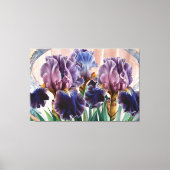 *~* Paarse BLAUWE IRIS Irissen Bloemen TV2 Canvas Afdruk (Voorkant)