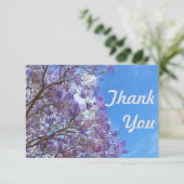 Paarse blauwe Jacaranda boom Bedankkaart (Staand voorkant)
