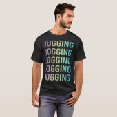 Paarse Blauwe Jogging Jog Jogger T-shirt (Voorkant volledig)