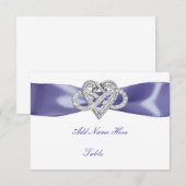 Paarse blauwe kaart voor binnenste hartslag (Voorkant / Achterkant)