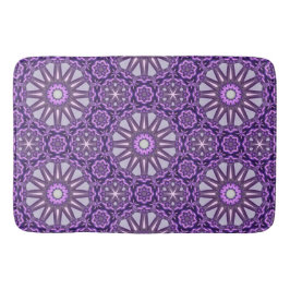 Paarse Blauwe Kaleidoscoop Pinwheel Mandala Patter Badmat