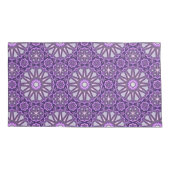 Paarse Blauwe Kaleidoscoop Pinwheel Mandala Patter Kussensloop (Achterkant)