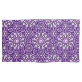 Paarse Blauwe Kaleidoscoop Pinwheel Mandala Patter Kussensloop